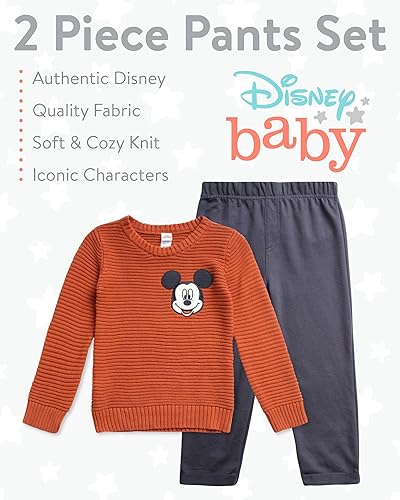 Miniatura 2 de Disney Conjunto de pantalones para bebé niño Suéter de Mickey Mouse y Winnie the Pooh, pantalones de punto Conjunto de ropa para bebésniños
