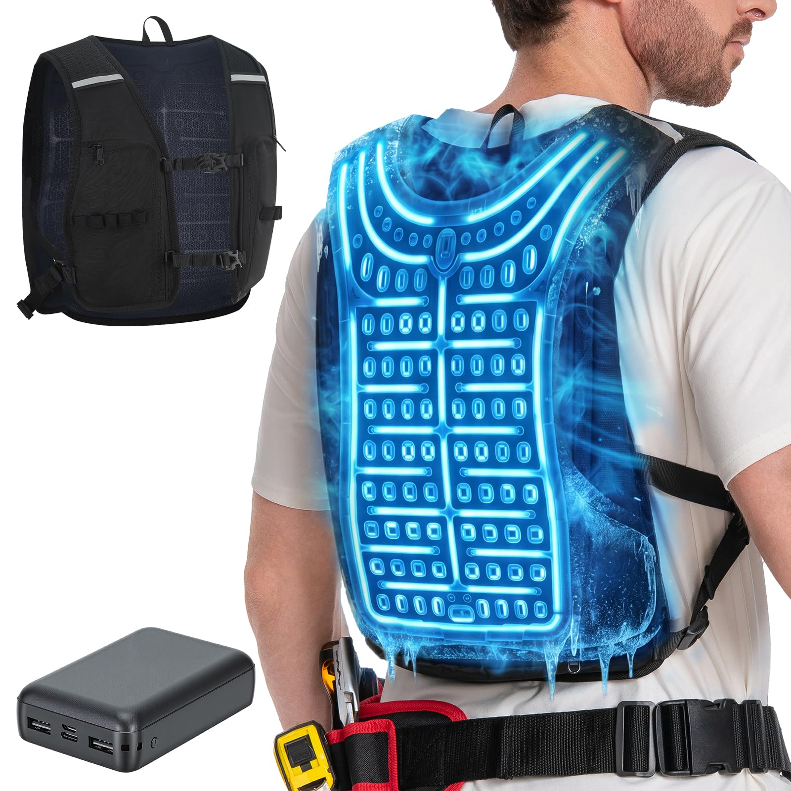 新品‼️冷水服-20℃冷却効果36冷水ベスト10000mAhバッテリー付き男女兼用 Amazon.co.jp: 水冷服【-20℃冷却效果・36時間運轉】 冷水ベスト