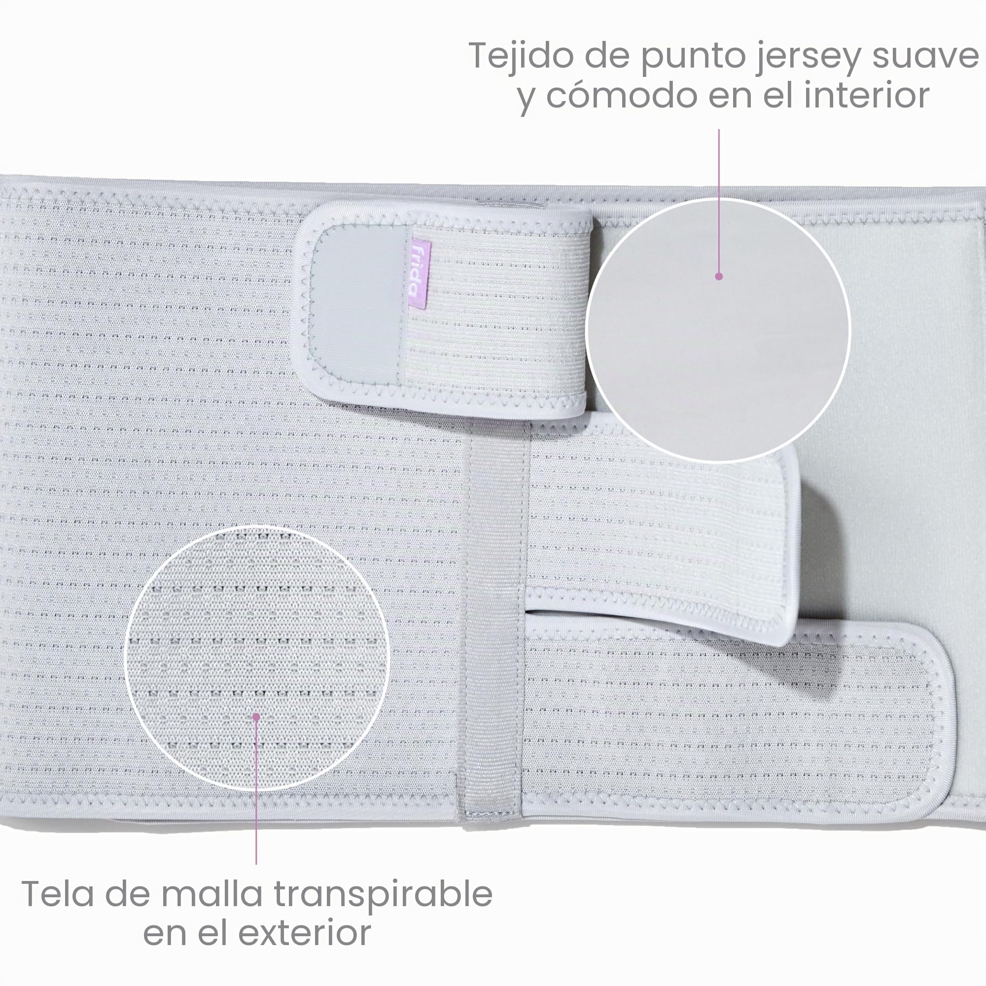 Frida Mom Carpeta para el vientre: recuperación posparto, soporte abdominal para parto natural y recuperación de cesárea, envoltura de compresión ajustable de 23 cm de alto