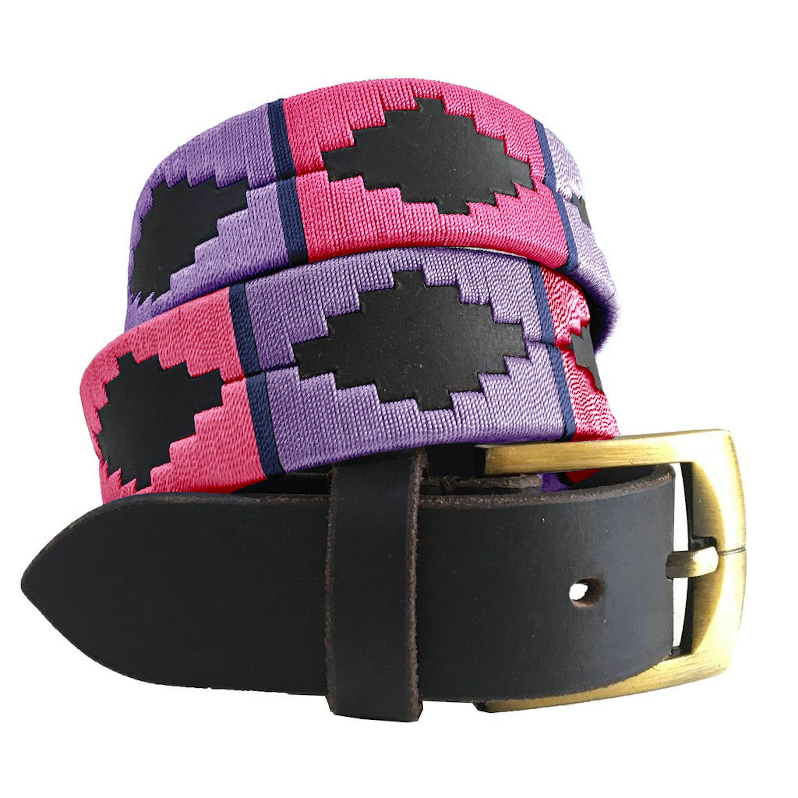 Carlos Diaz Men's Brown Wo Premium Unisex Leather Embroidered Designer Polo Belt (90 Cm/ 34-36 Inches)