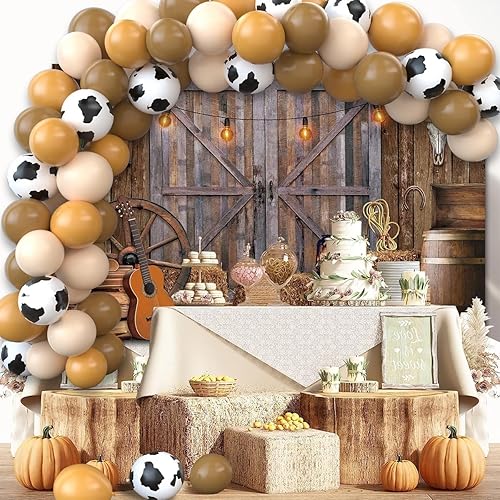 Miniatura 14 de Decoraciones de fiesta de vaquera, suministros de fiesta de vaquera occidental, incluye 50 globos de vaquera y 1 pancarta occidental