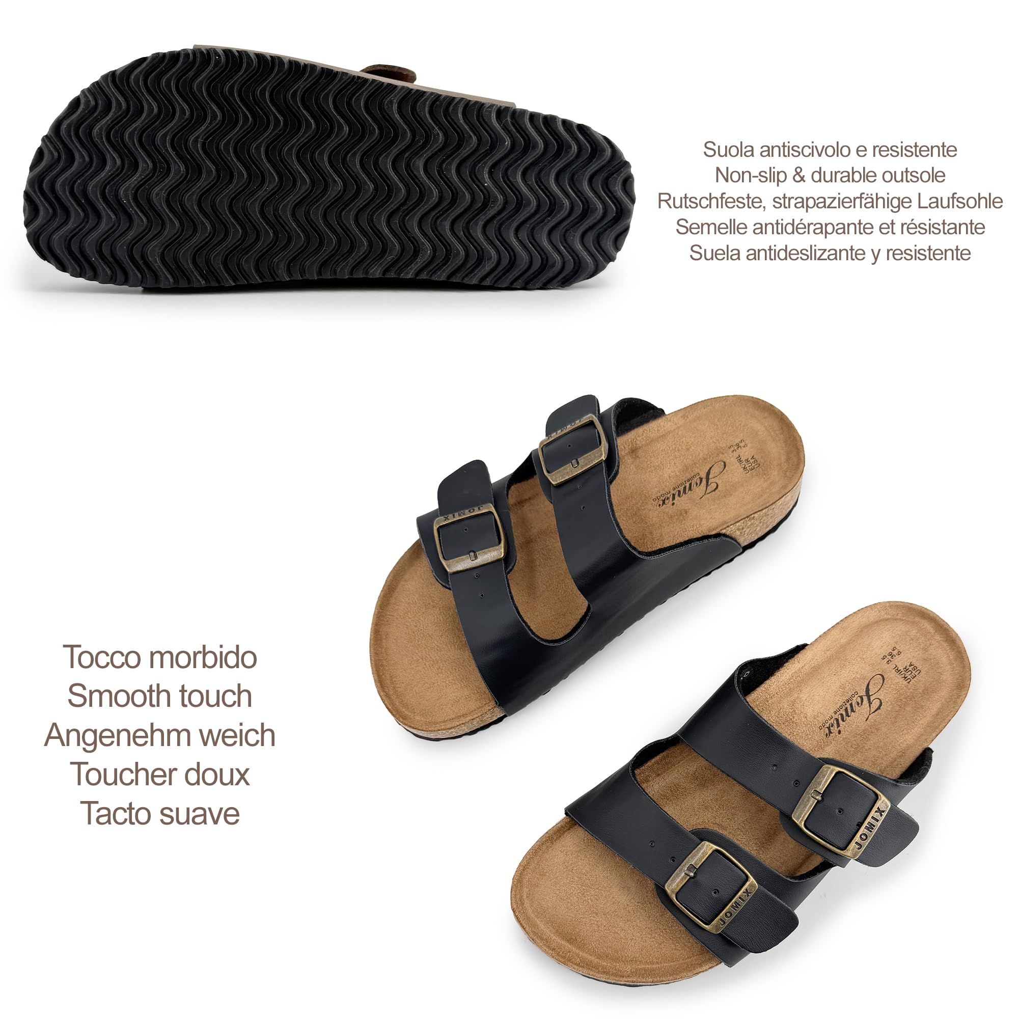 JOMIX Chanclas Mujer Verano Sandalias Zapatillas Casa Adultos Piscina Playa Baño Talla 36-41 EU