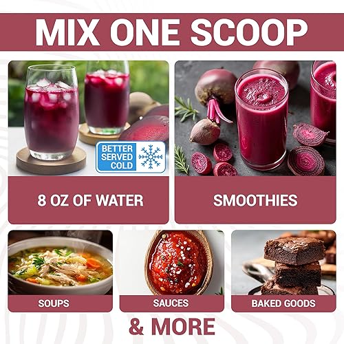 Miniatura 9 de Dr. Berg Polvo de remolacha orgánica cruda de remolacha cultivada en tierra real  Polvo de raíz de remolacha orgánica certificada por USDA para