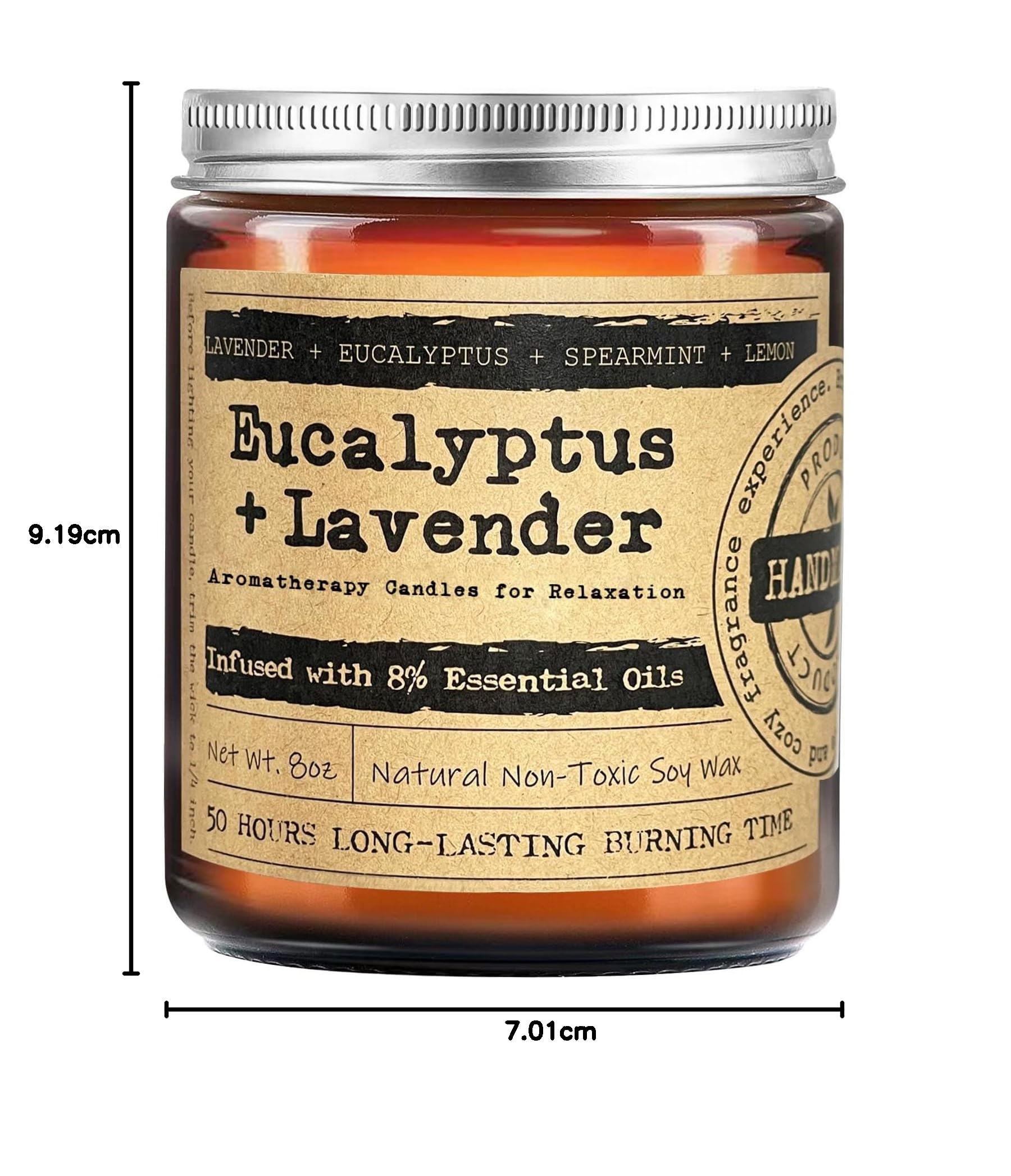 Świece aromaterapeutyczne o zapachu lawendy, eukaliptusa, 230 ml, świece zapachowe do domu, prezenty dla kobiet, odprężająca medytacja, joga, SPA, świece kąpielowe do wanny, relaks, świeca woskowa
