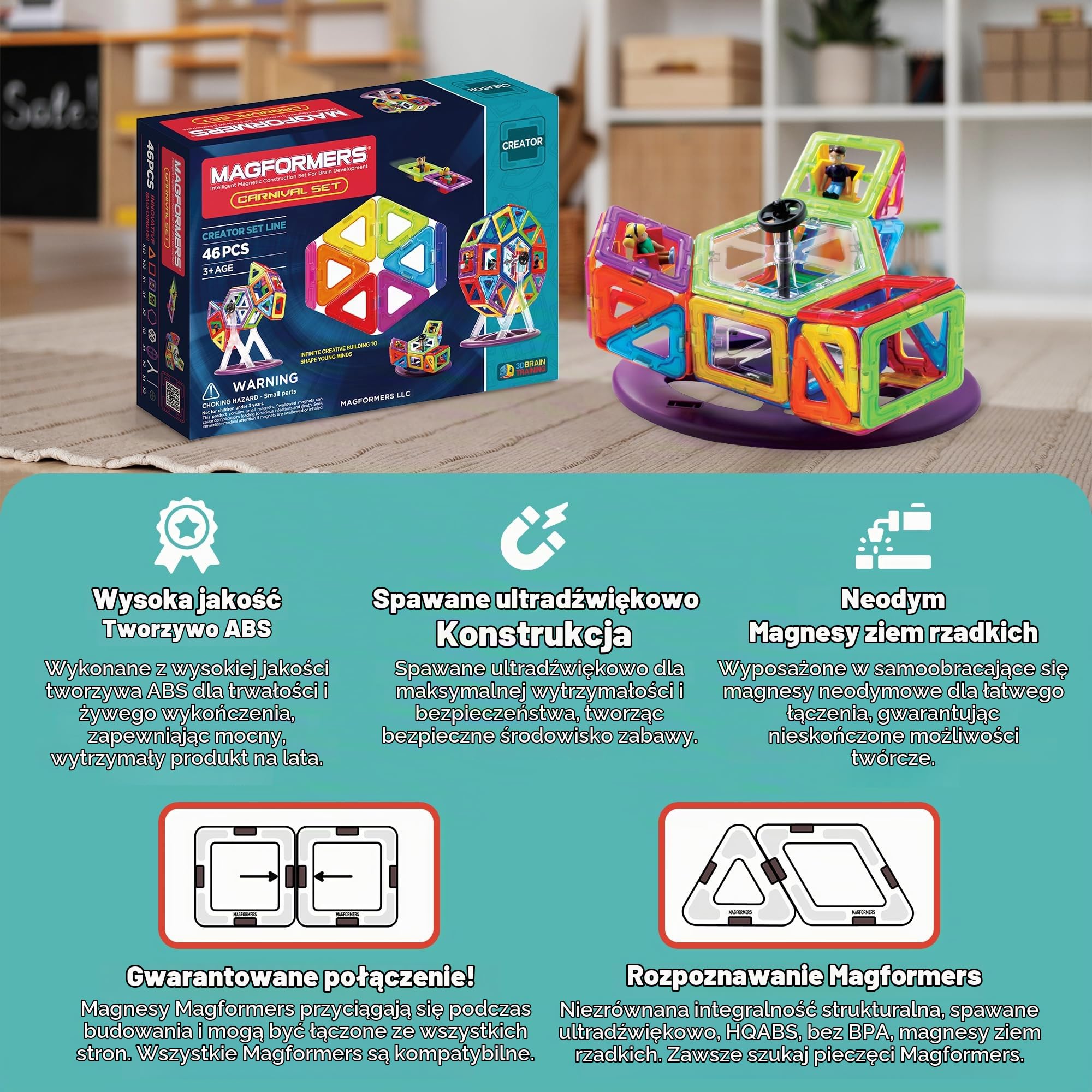 Magformers Klocki Karnawałowe 46el. (005-30747)