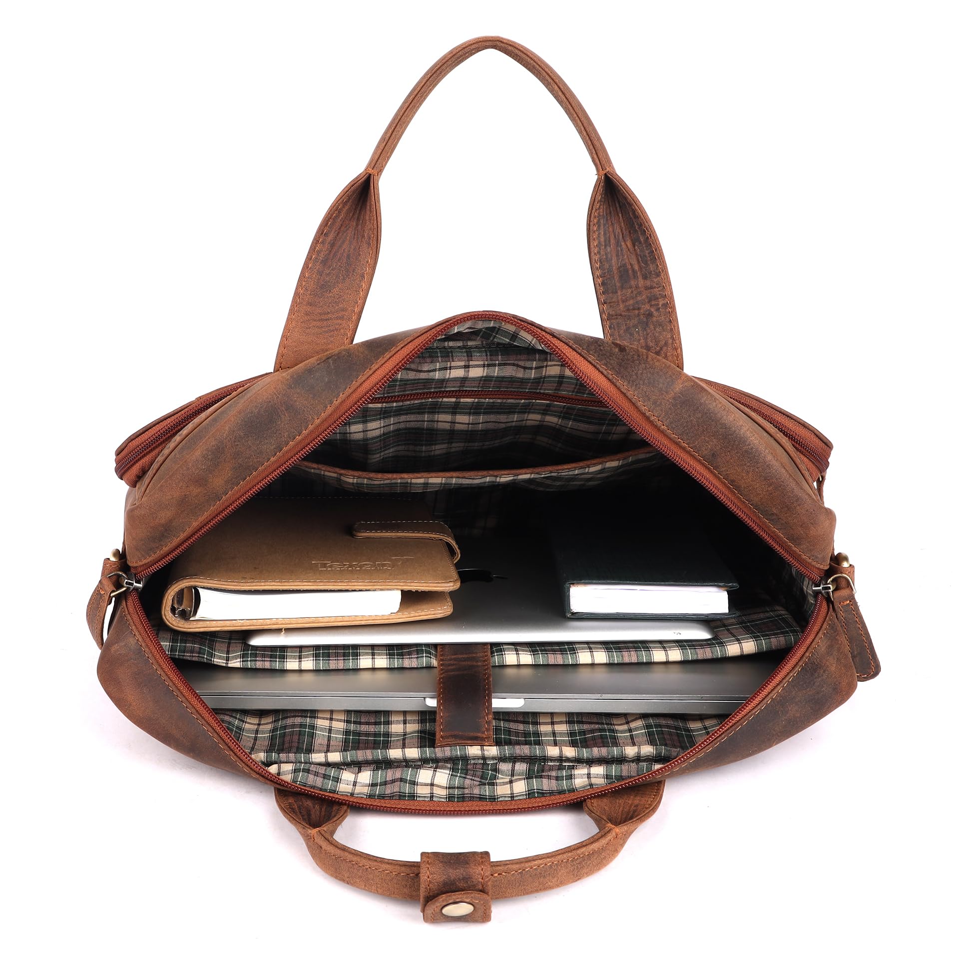 Benthill Laptoptasche Echt Leder I EchtLeder Umhängetasche für Laptop I Aktentasche für Notebook I Damen und Herren Tasche I Notebooktasche