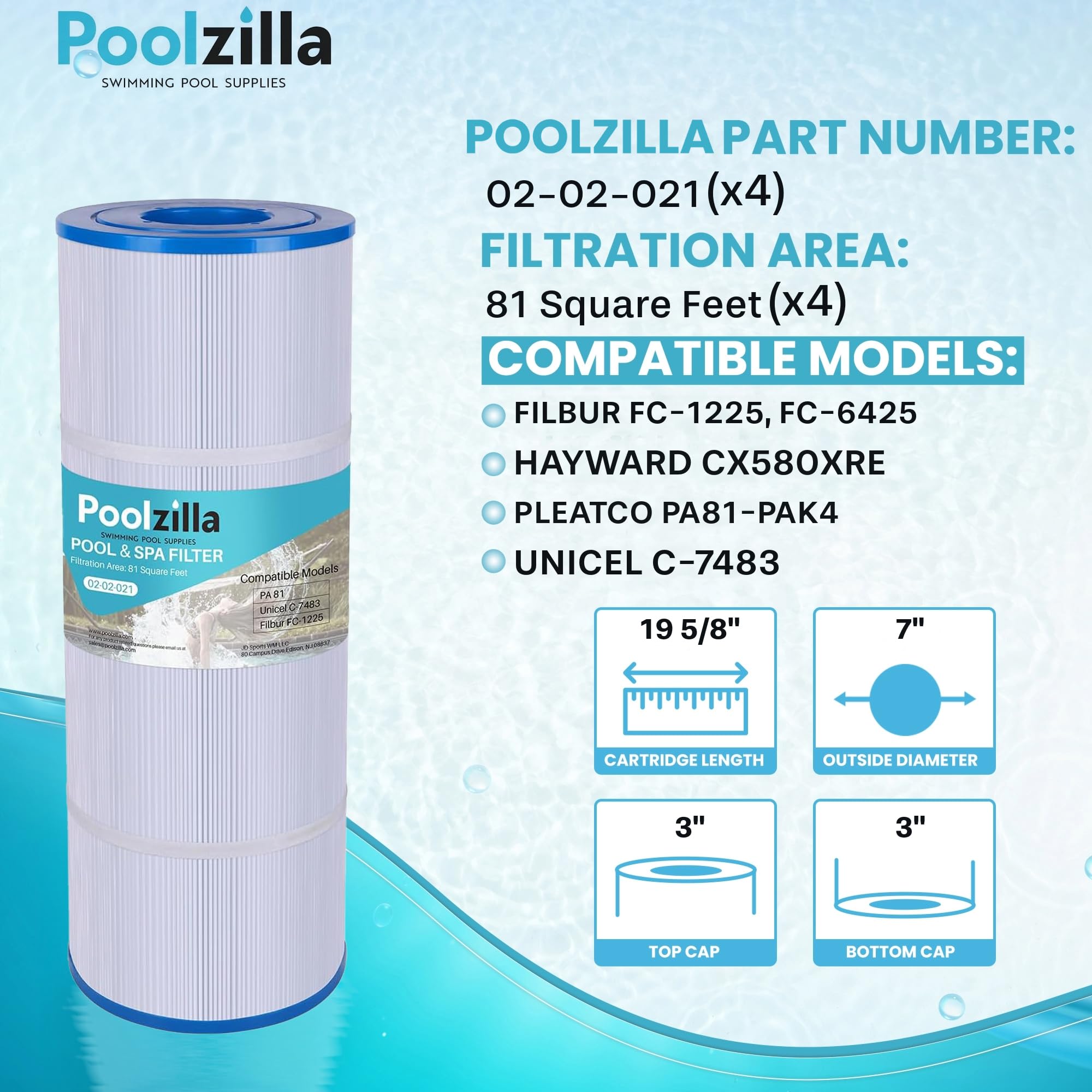 Jacuzzi Pre-2002 25 Sq/ft Filter hot tubs