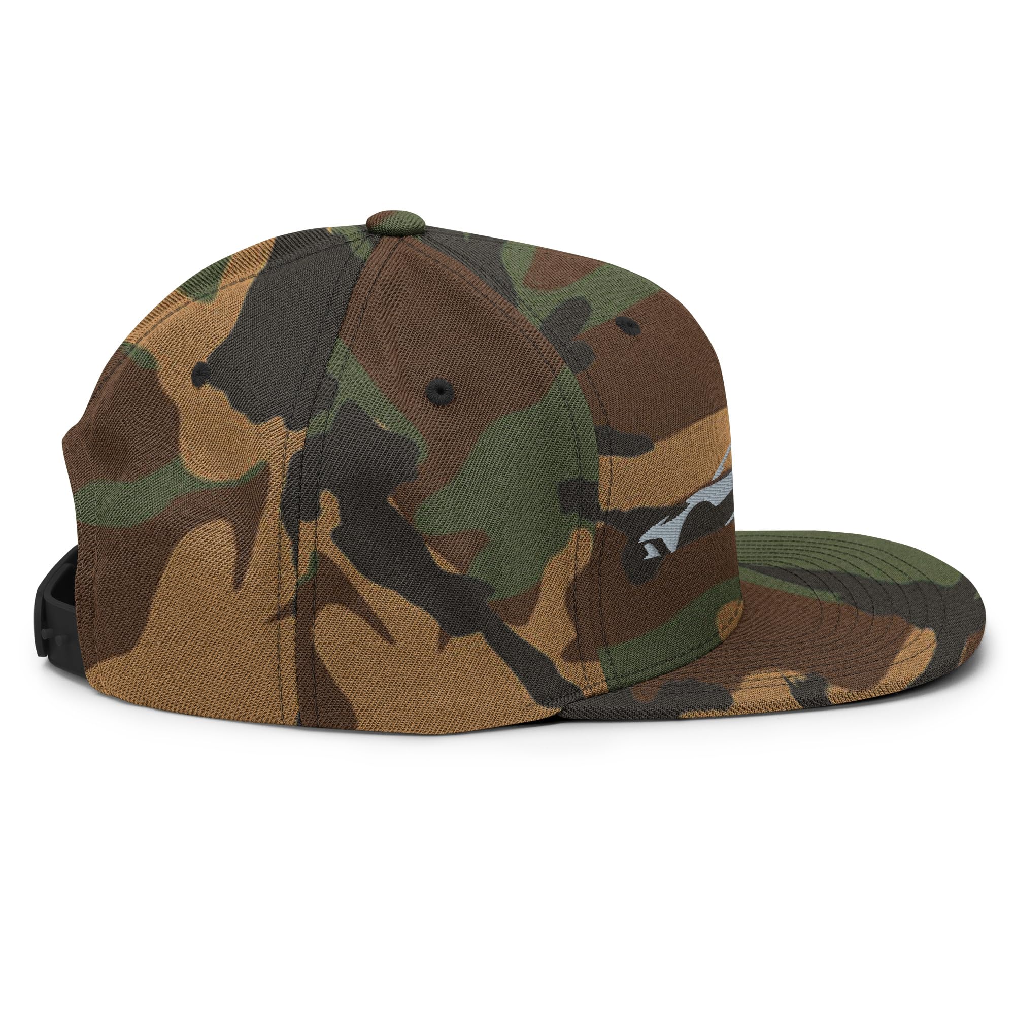 C8 kontur sylwetki, szaro-srebrny, czapka Vette Owner Snapback