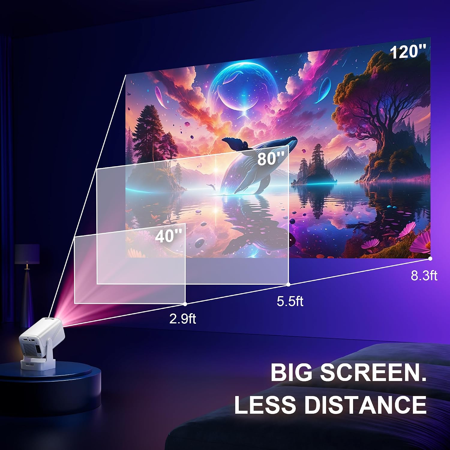 Smart Mini Projector, Native 1080P Projector with WiFi and Bluetooth 4 81atGSNeZ2L. AC SL1500