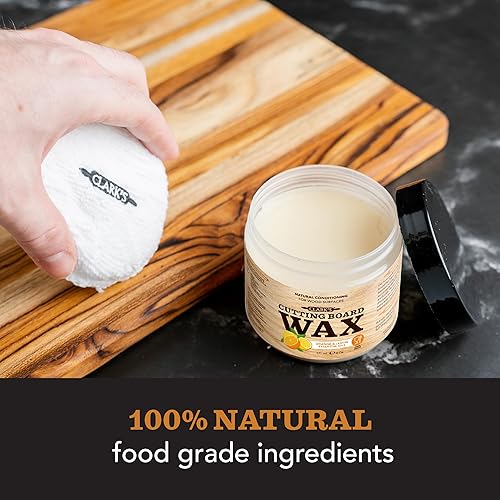 Miniatura 4 de Clark's - cera de acabado para tabla de cortar. Hecha con cera de abeja natural y cera de carnaúba. Bloque de cera de carnicero