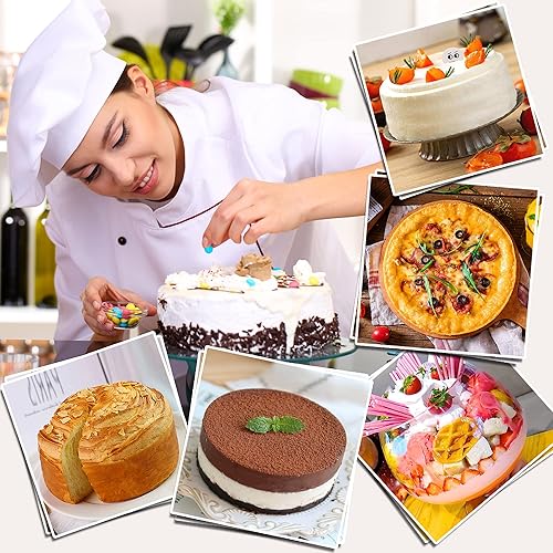 Miniatura 7 de AWTBDP Juego de 3 moldes redondos de 6 pulgadas, acero inoxidable, antiadherentes, redondos, para cumpleaños, bodas, capas de pasteles,