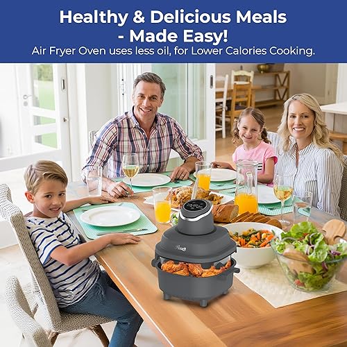 Miniatura 2 de Rosewill Freidora de aire de vidrio portátil 4 en 1, olla de cocina de vidrio transparente de 4.7 cuartos de galón con tapa de almacenamiento y