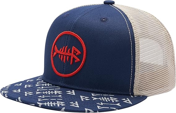 El Bassdash Flat Brim Trucker Cap es una gorra ajustable con cierre de gancho y bucle, fabricada con tejido de algodón y malla de nailon para mantener la cabeza fresca. Con diseño de seis paneles, ala plana y bordado 3D en el frente para un estilo atlético distintivo.