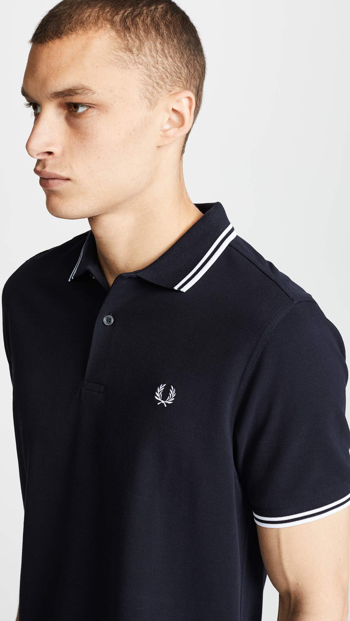 Fred Perry Twin Tripped Shirt Camisa de Tenis Hombre