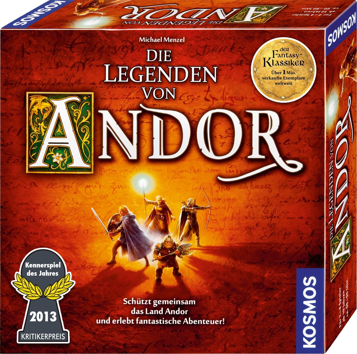 KOSMOS 691745 Die Legenden von Andor - Das Grundspiel, Der Fantasy-Klassiker, Kennerspiel des Jahres 2013, kooperatives Fantasy-Brettspiel ab 10 Jahren