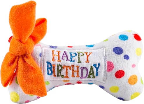 Haute Diggity Dog Birthday Collection   Soft Plush Celebration Dog Toys with Squeaker and Fun, Colorful, Unique Parody Designs Made from Safe, Machine-Washable Materials for All Dog Breeds & Sizes