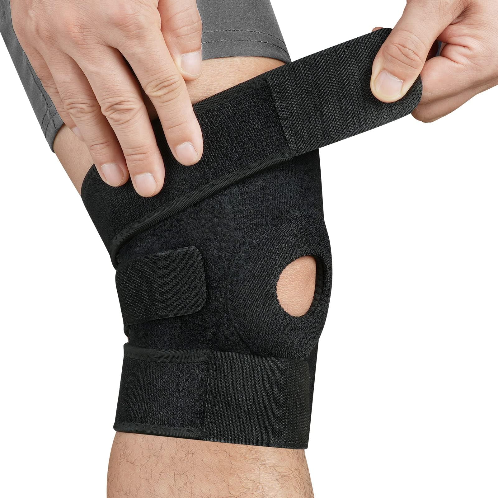 ACWOO Knee Support Brace for Men and Women, Adjustable Compression Knee Patellar Tendon Support Brace for Arthritis, Joint Pain, Ligament Injury, Meniscus Tear, ACL, MCL, Tendonitis, Running, Sports