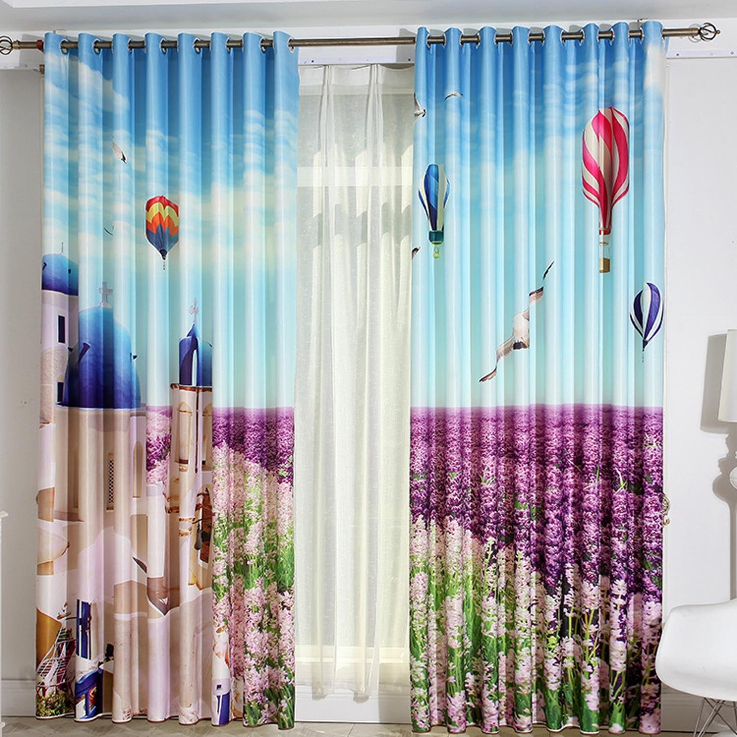 AINIJ Cartoon Curtains 3D Digital printing curtains, children's room shade cloth curtain finished, 2m