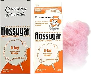 Concession Essentials - GM-Orange Floss-1ct Cotton Candy Floss Sugar Orange -1 Carton