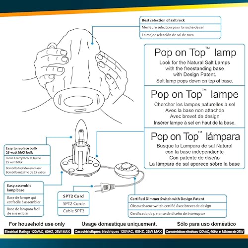 Miniatura 6 de Himalayan Glow Bombillas de lámpara de sal - Bombillas nocturnas - Bombillas de luz de 15 vatios para lámpara - Bombillas incandescentes E12 -