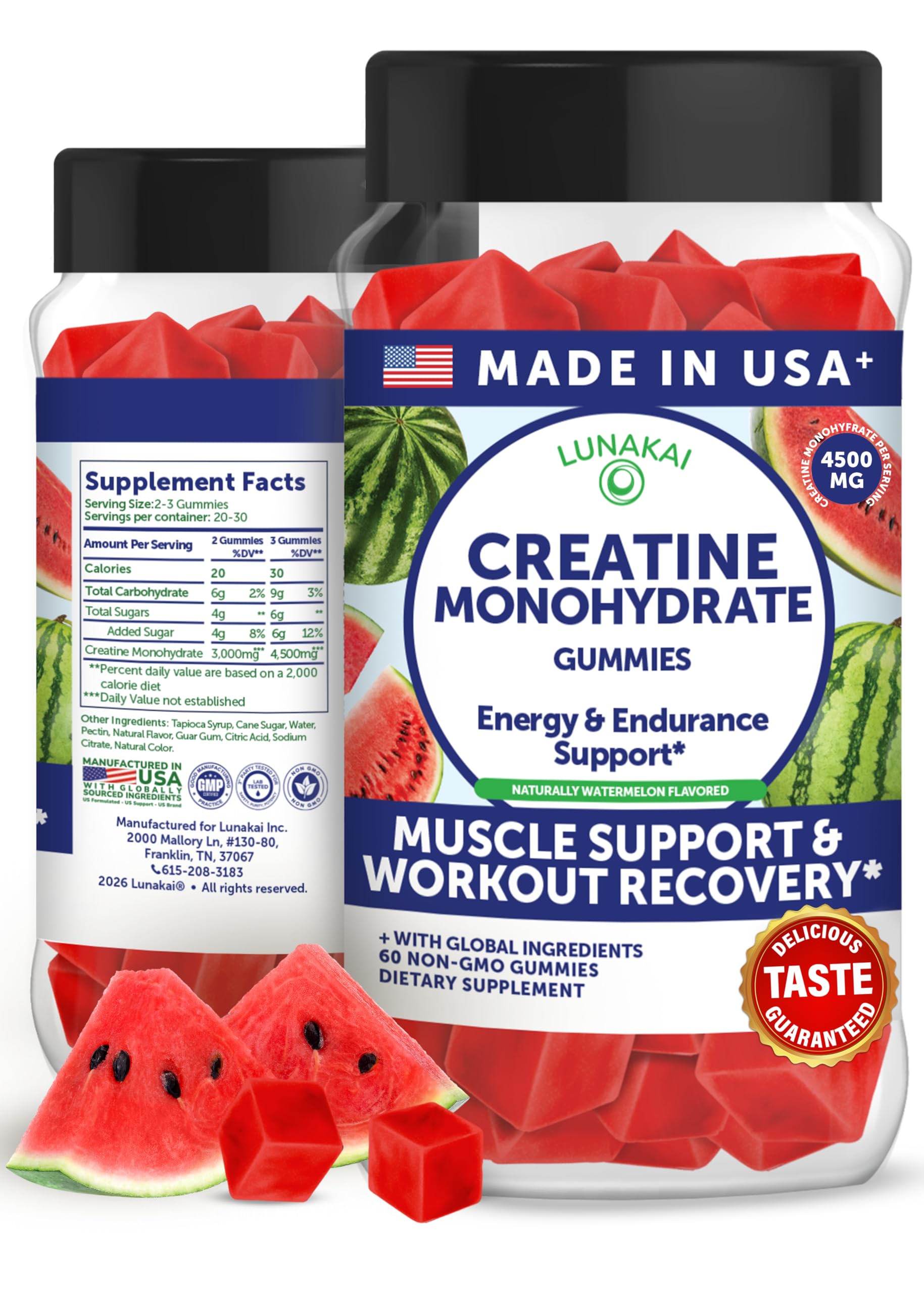 Lunakai Creatine Monohydrate Gummies