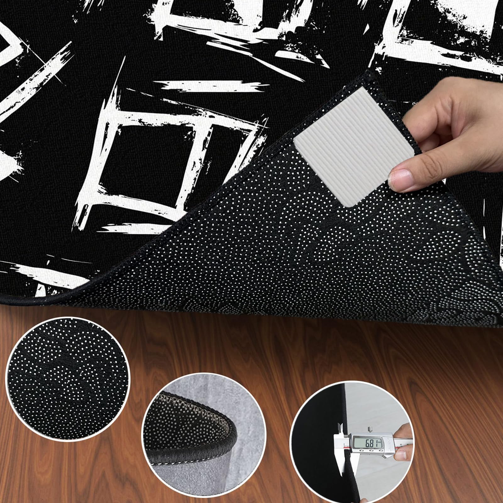 Tappeto per Batteria Insonorizzato - Tappeto per Batteria Acustica - 200 x 160 cm Tappeto Professionale per Batteria e Strumenti a Percussione Elettronici per Grancassa Rullante e Altri Strumenti