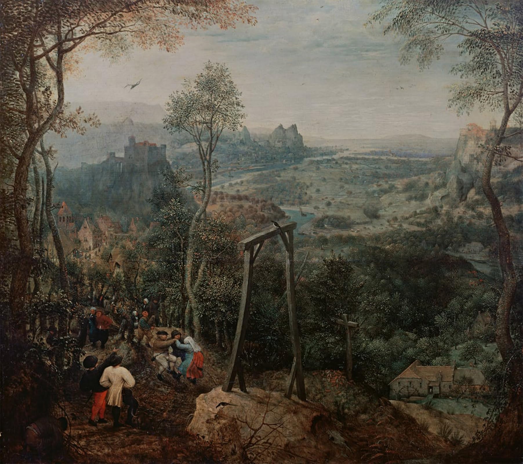 POSTERIIk Famous Animal Posters Vintage Picture the Magpie on the Gallows by Pieter Bruegel the Elder Modern Wall Decor for Home Decor 60x90cm