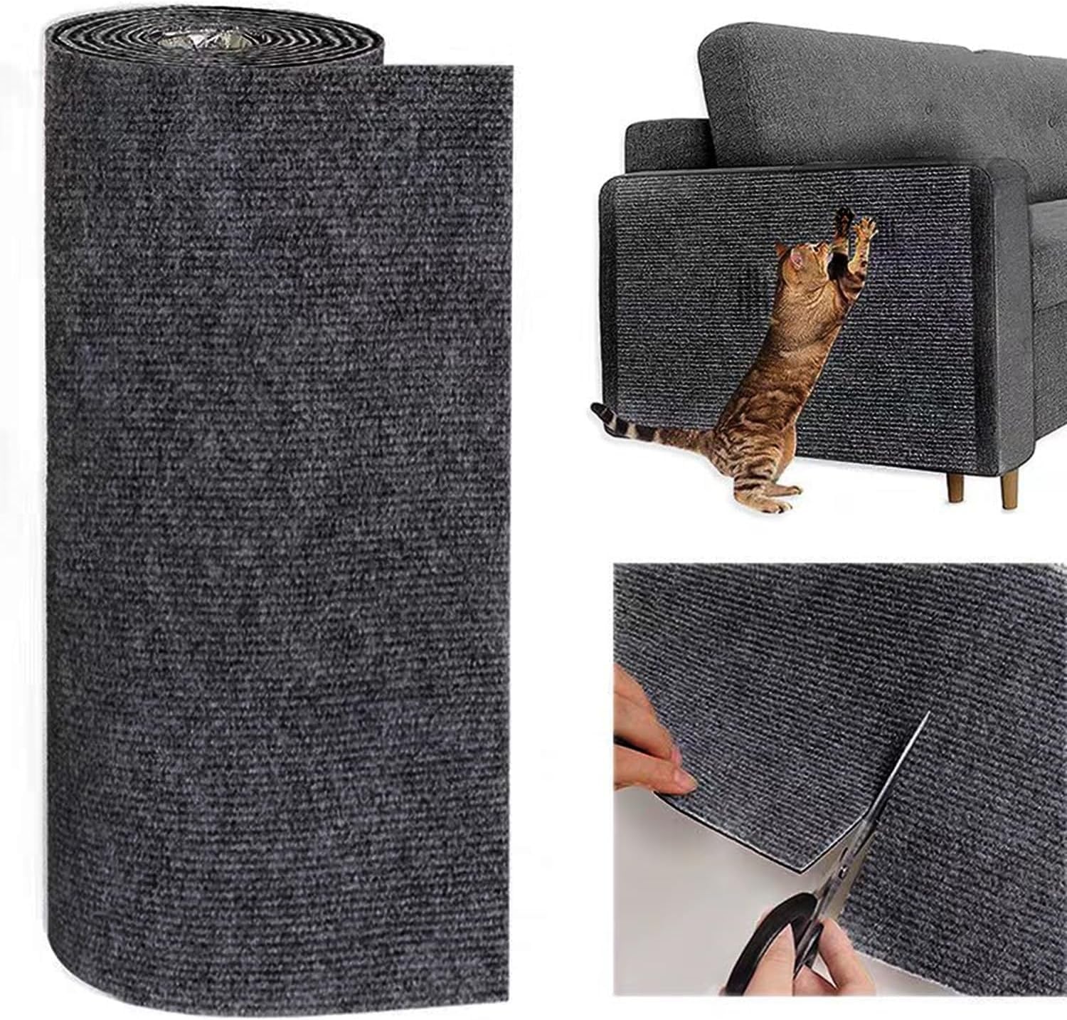 Amazon.com: Protector de muebles de sofá para arañazos para gatos, almohadilla  adhesiva disuasoria para muebles, protector de sofá rascador de gatos que  escalan y se rascan en interiores (gris oscuro, 11.8 x