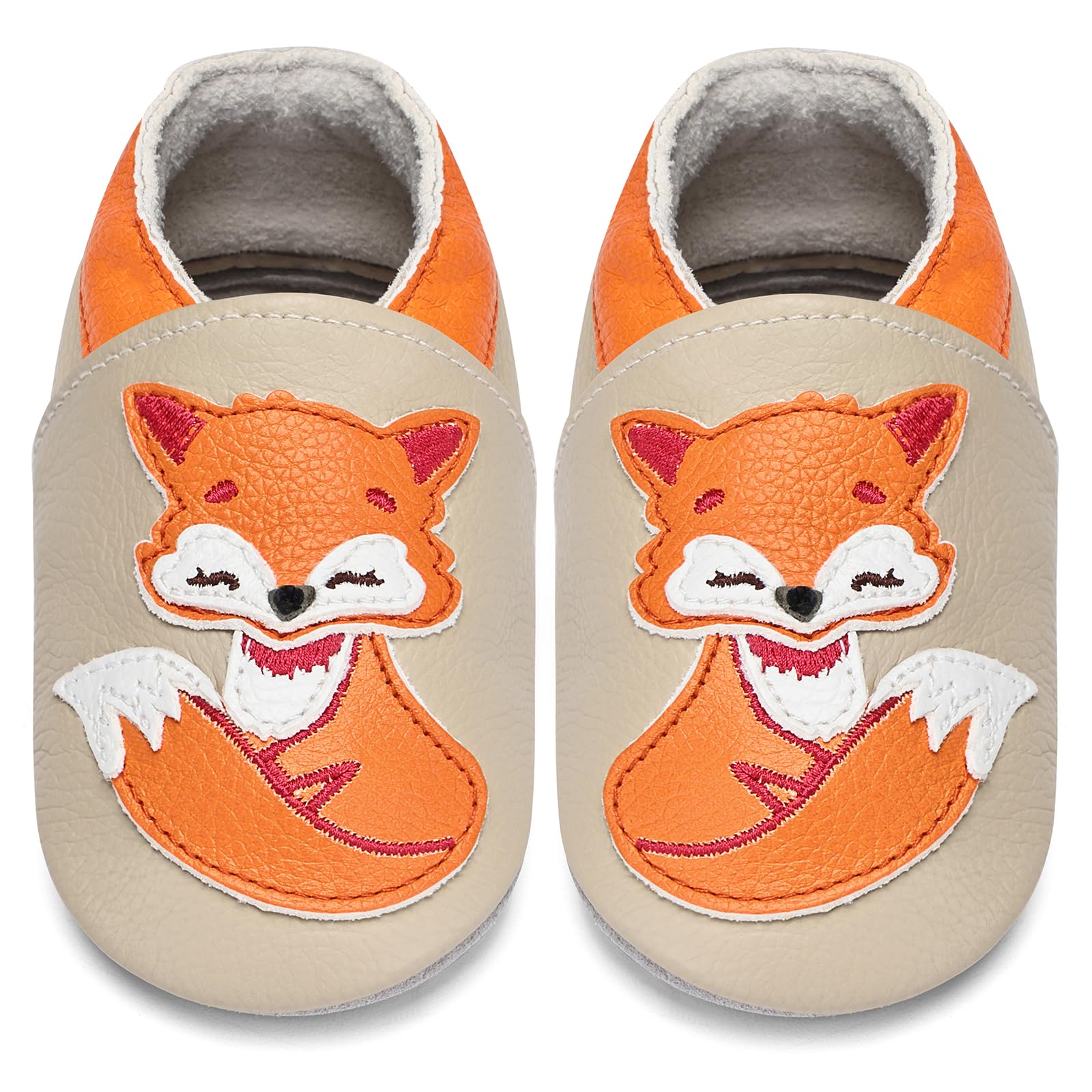IceUnicorn Krabbelschuhe Baby Lauflernschuhe Jungen Mädchen Weicher Leder Babyhausschuhe Kleinkind Rutschfeste Lederschuhe Baby