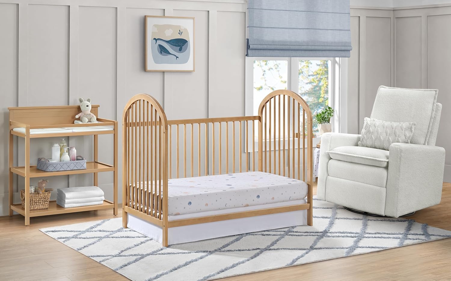 Oxford Baby Everest Toddler Guard Rail, Honey Wood