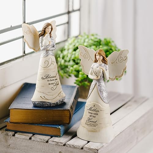 Vista 236 de Pavilion Gift Company Elements Daughter - Figura de ángel guardián, 6 pulgadas, color rojo