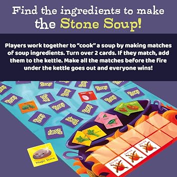 Peaceable Kingdom Stone Soup Cooperative Memory Board Game for Kids
