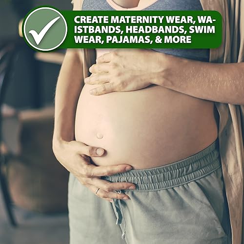 Miniatura 7 de Mandala Crafts Banda elástica blanca para costura, carrete de bandas elásticas de 58 pulgadas de ancho para pantalones, cintura elástica, 25 yardas,