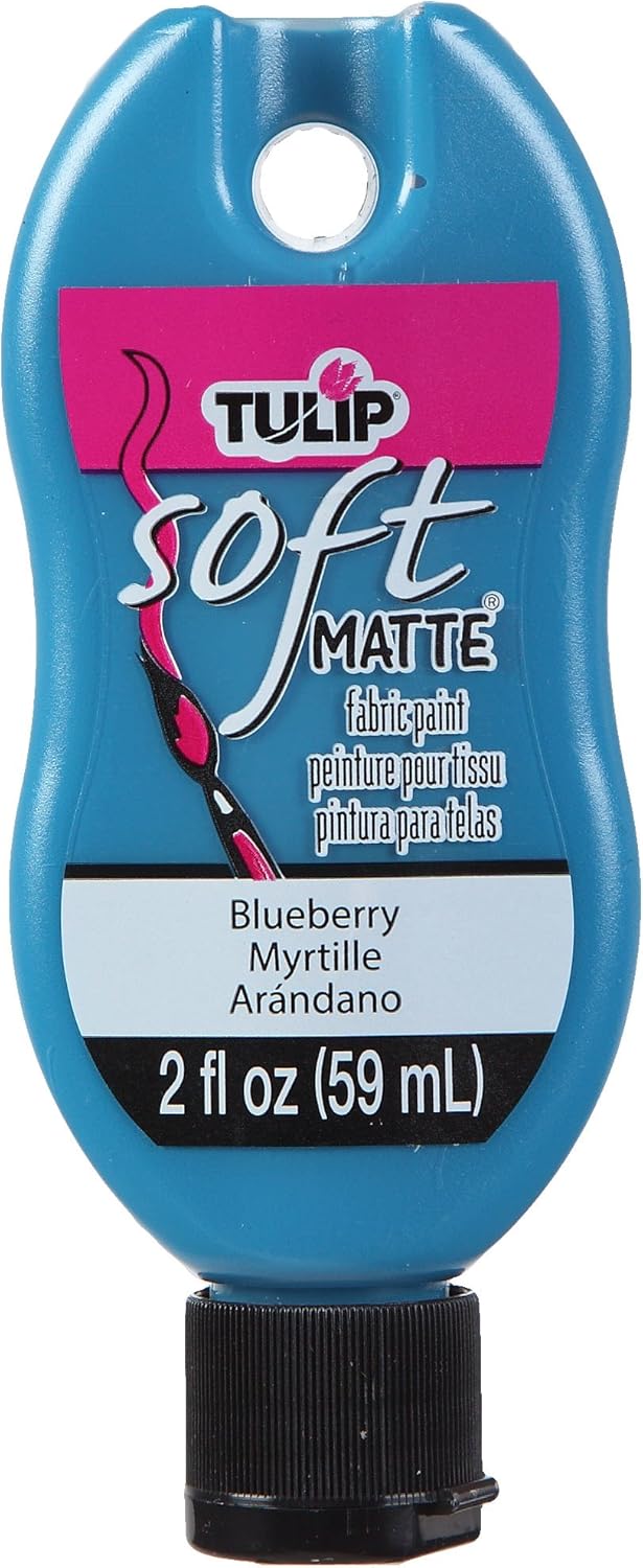 Tulip Soft Fabric Paint Bottle, 2Ounce, Matte Blueberry