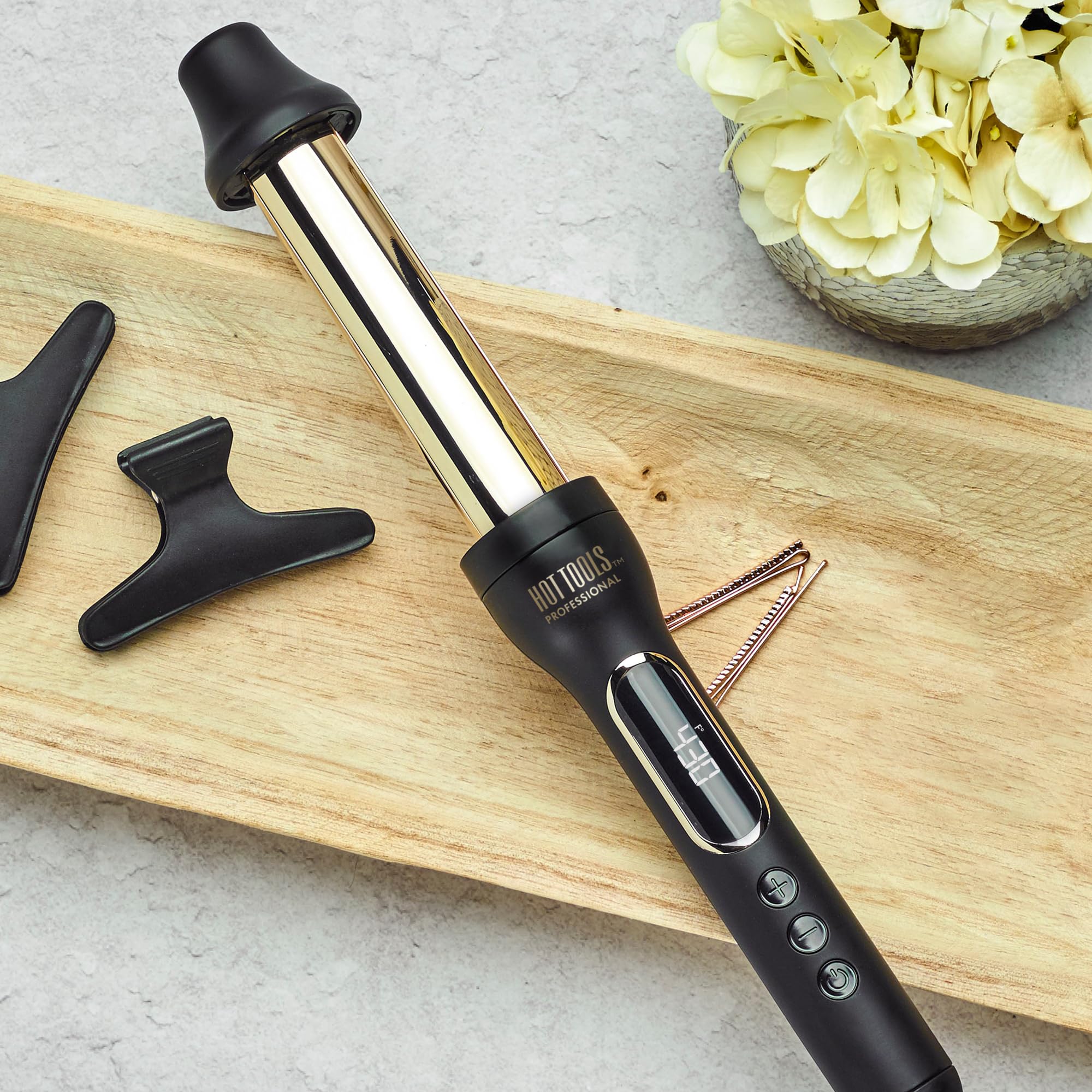 Amazon.com: Hot Tools Pro Artist 24K Gold 2 in 1 Curling Wand, 1-1 