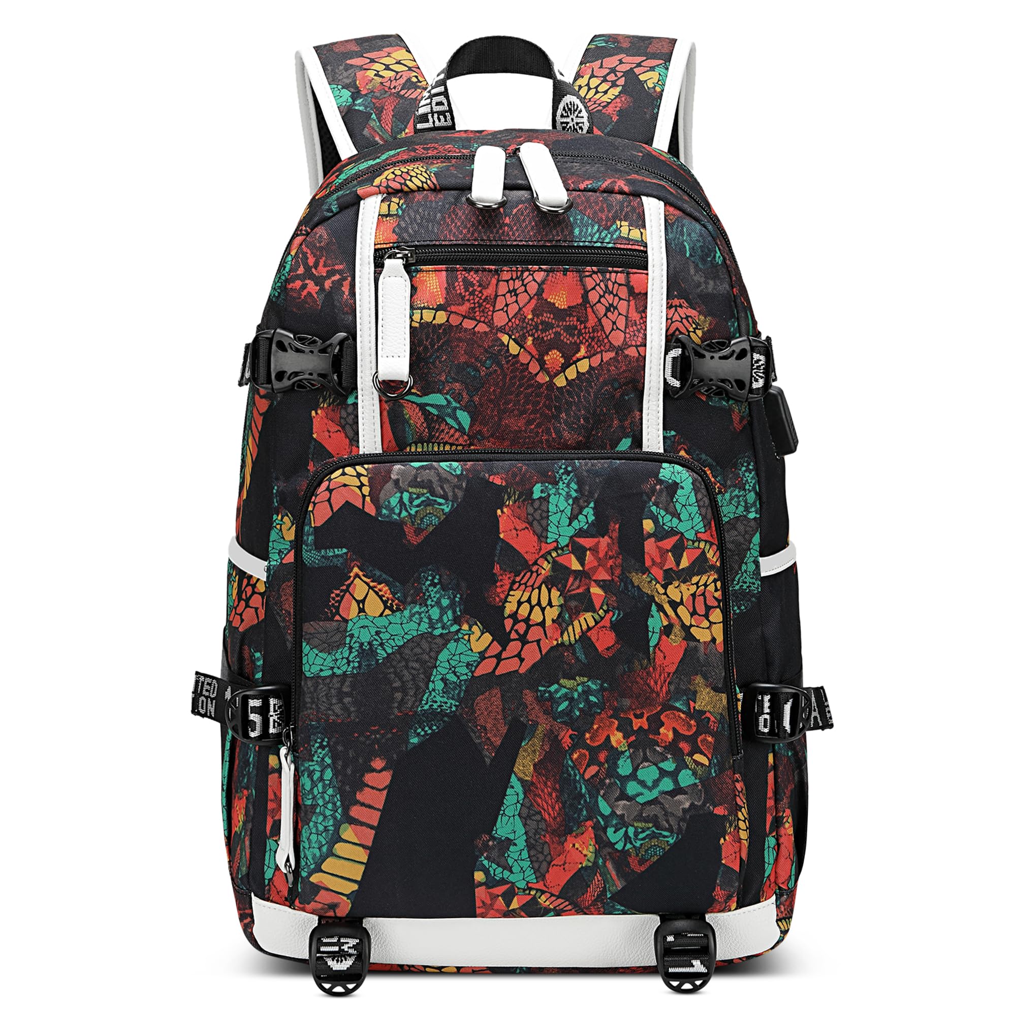 Hombres Mochila para Portátil Juveniles Mochila Escolar Adapta a Portátiles 14 Pulgadas Mochila de Negocioscon Puerto de Carga USB Trabajar Viaje Conmutar Causal Mochila Rojo