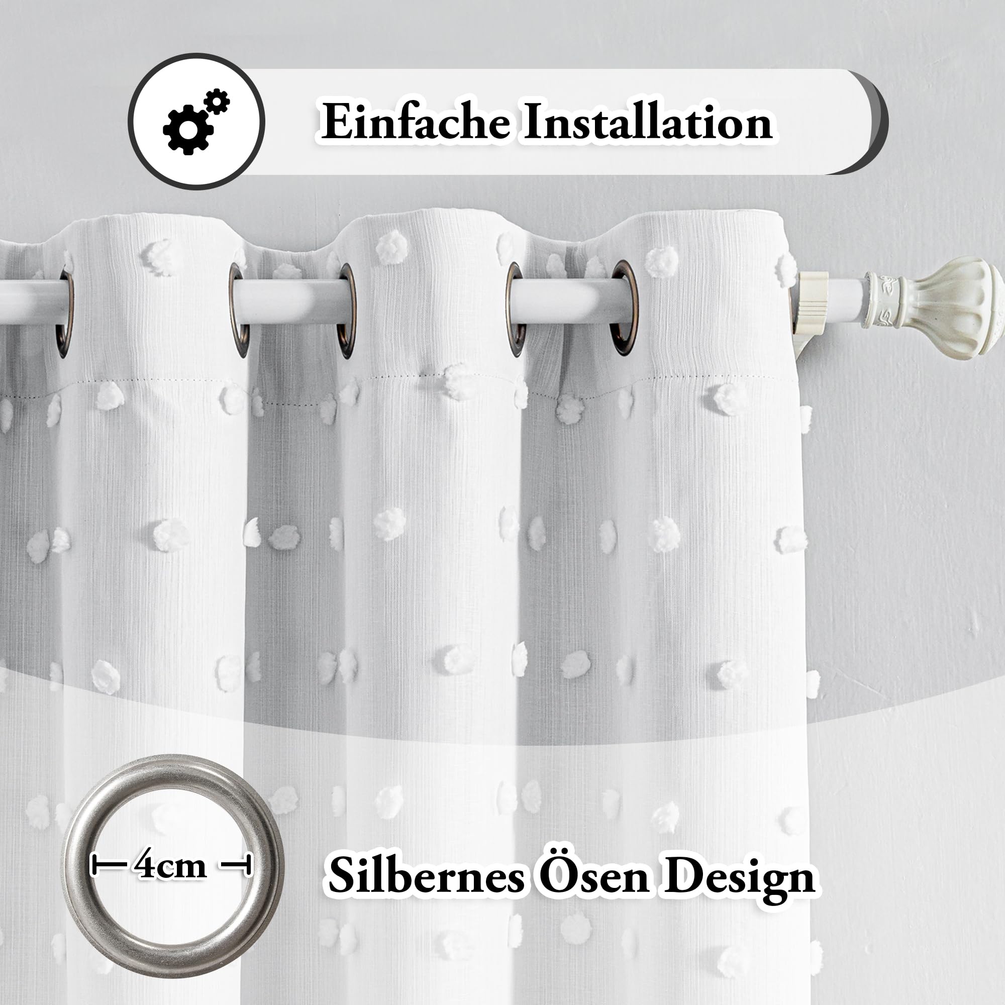 MYSKY HOME Thermovorhang Hitzeschutz Blickdichte Vorhänge Weiss Kälteschutz ——, Kinderzimmer Verdunkelungsvorhang mit Ösen Thermo Vorhang Gegen Hitze für Schlafzimmer, H 225 x B 140 cm, Weiß