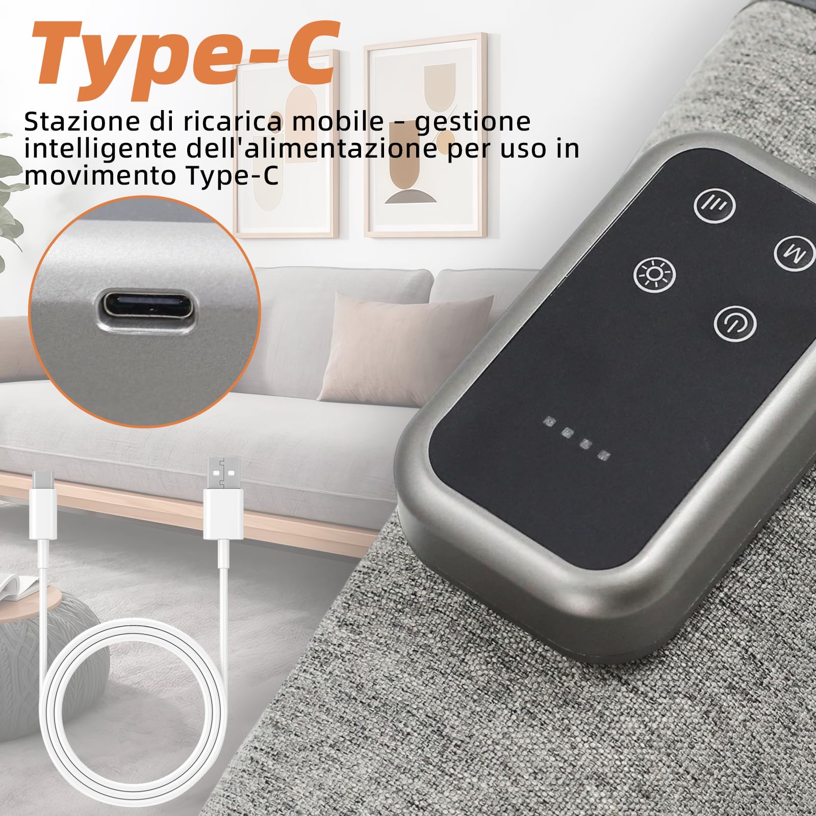 2 Massaggiatori per Polpacci Senza Fili a Compressione d'Aria | Spegnimento auto 20 min, batteria fino 120 min, USB-C, display touch, ampio cerotto termico, per vita, sport & lavoro