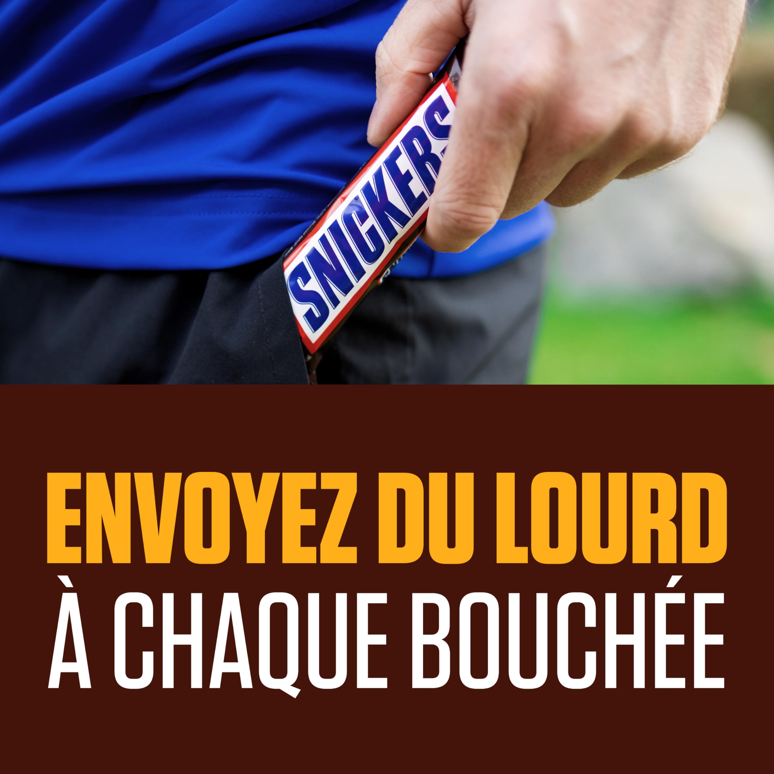 SNICKERS - Barre Chocolat au Lait, Cacahuètes & Caramel - Grand format - 40 barres chocolatées individuelles de 50g - 2kg