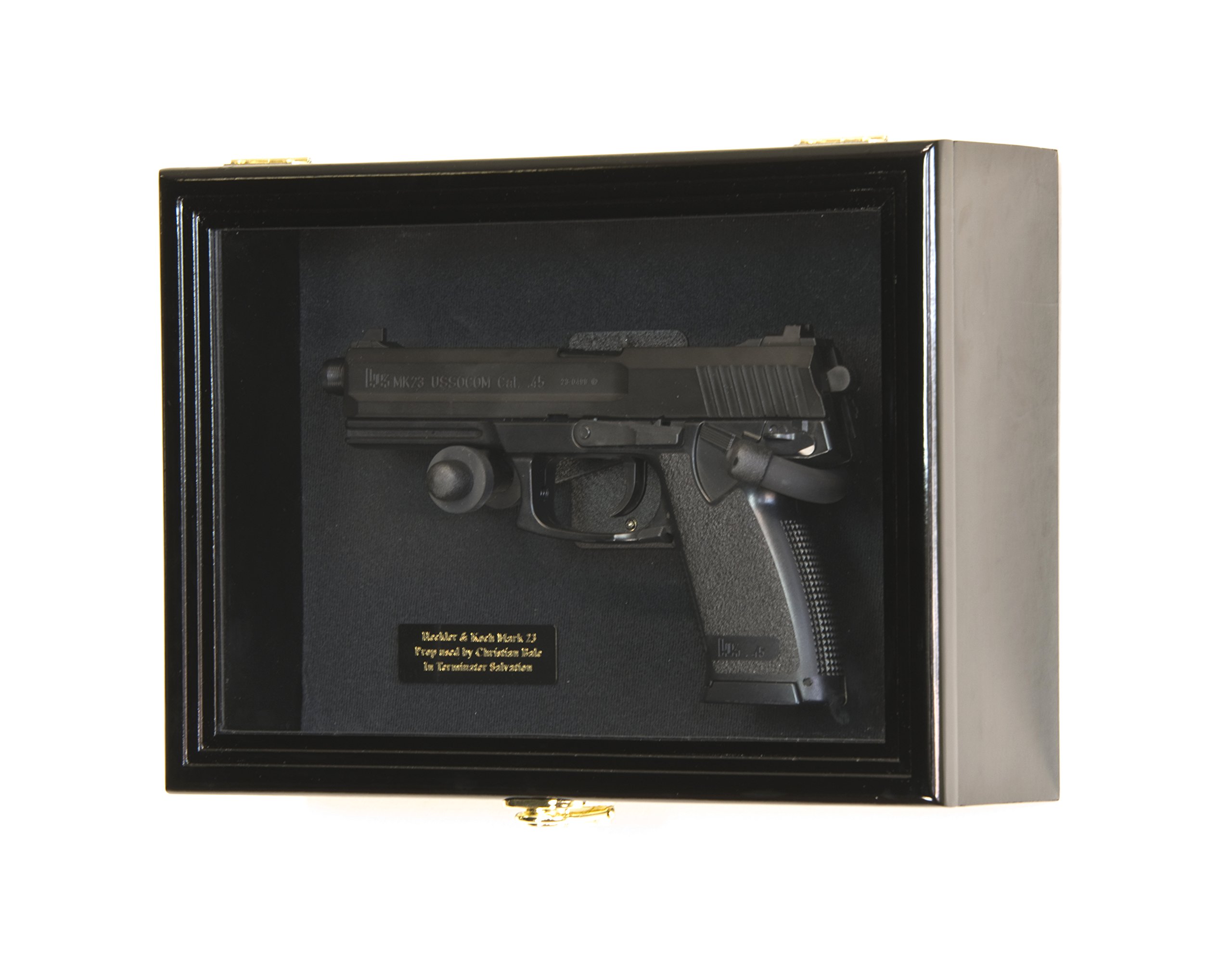 Buy Single Pistol Display Case Wall Mount Solid Hardwood Gun