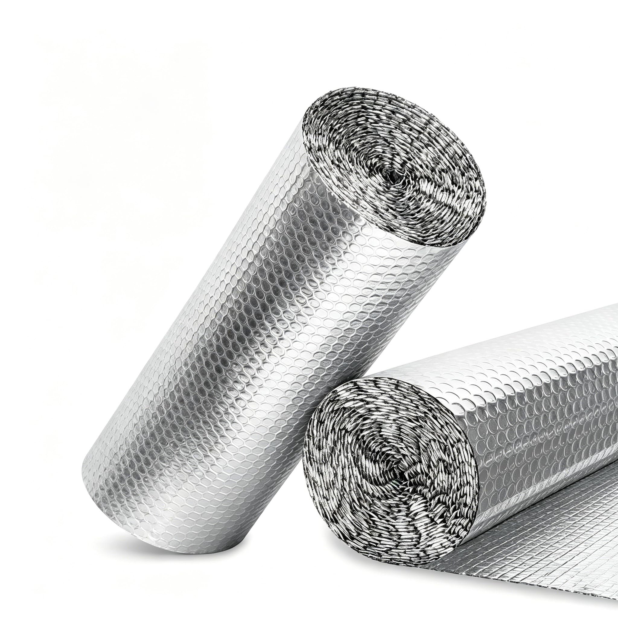 Panana 0.6m Wide Shed Log Double Aluminium Bubble Foil Insulation Loft Wall Home Wall Shed , Silver (0.6mx10m)