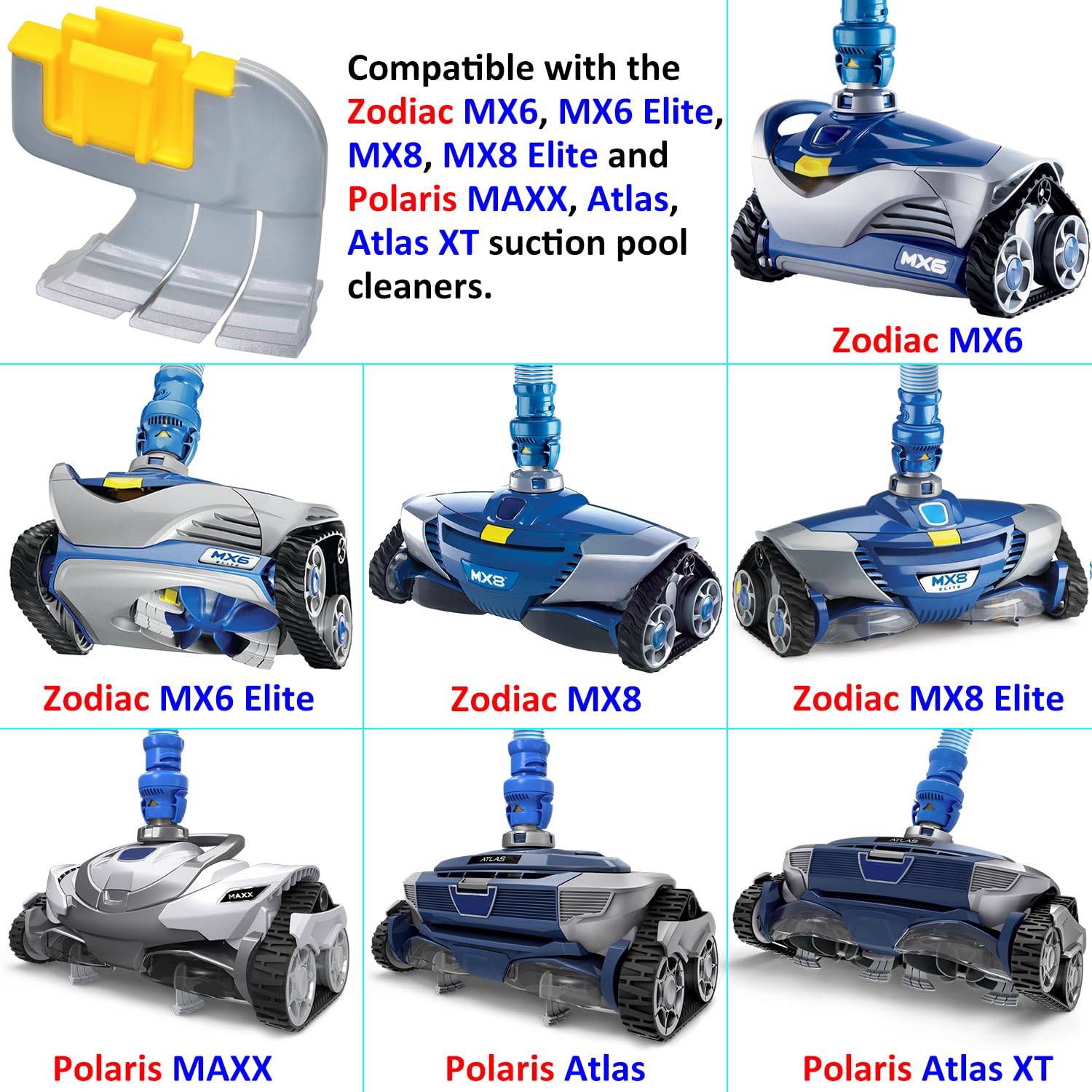 Amazon.com: Jolaxy 4-Pack Brushes Replacement for Zodiac MX6 MX8