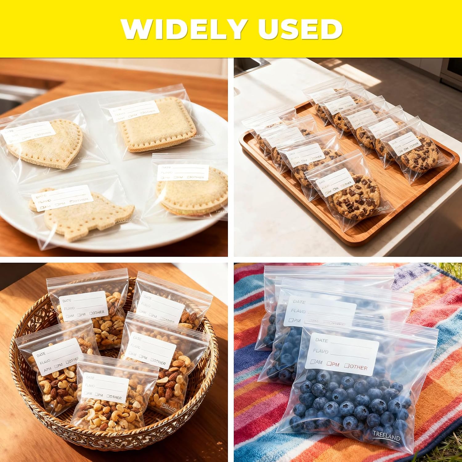 TREELAND 200 PCS Food Storage Bags for Uncrustable Sandwiches image 3