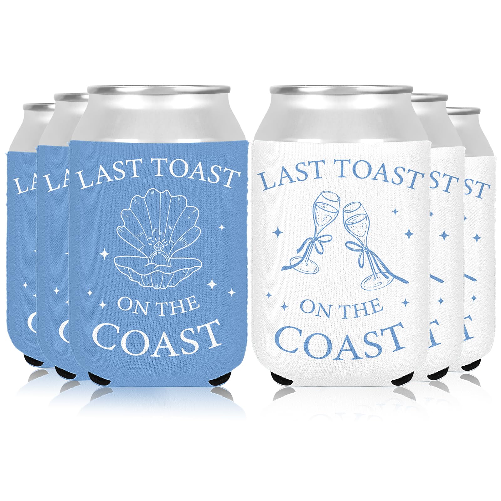 Manchons isolants EVJF pour canettes de bière à offrir aux invitées du Toast on the Coast