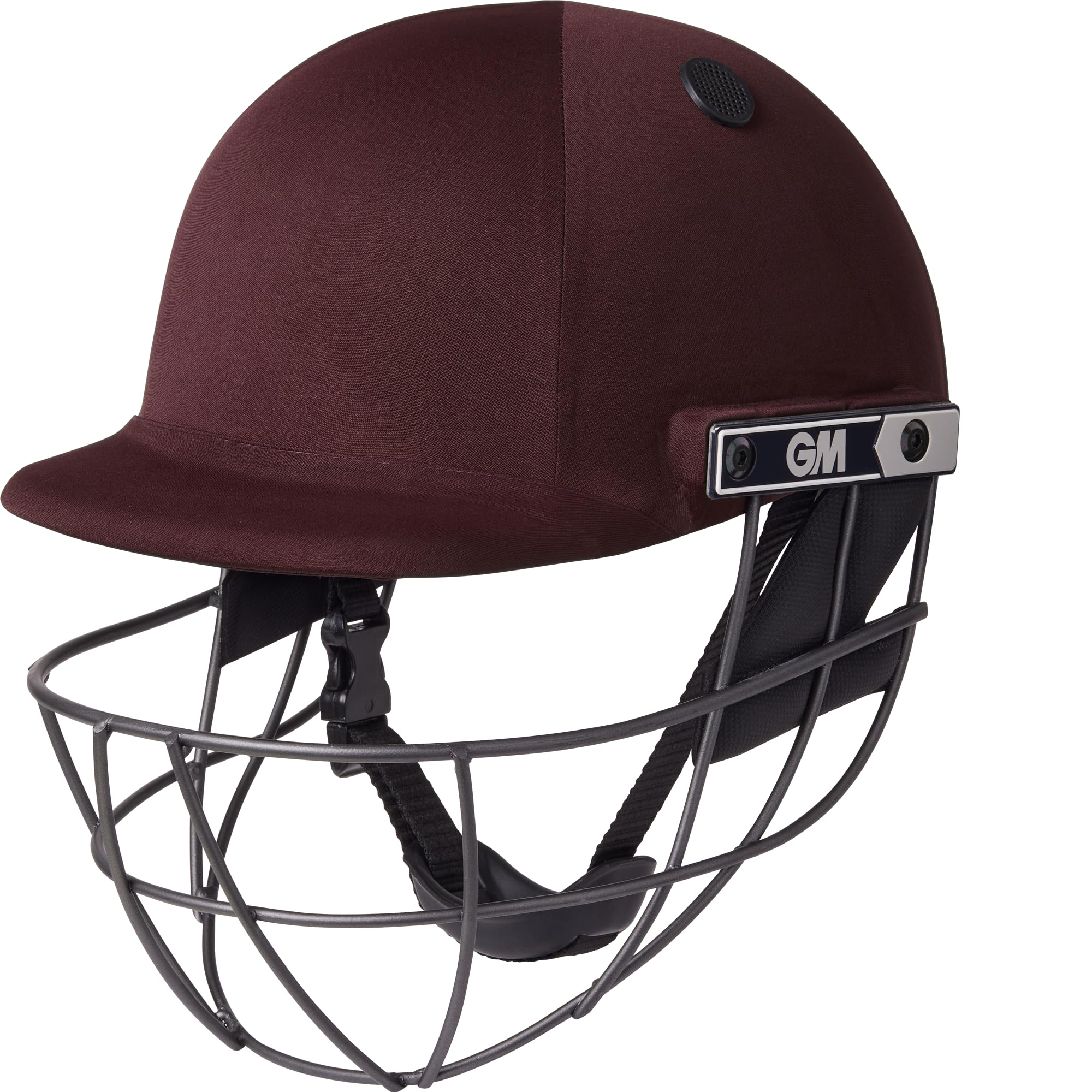GM | Maestro Cricket Helmet | BSI Approved Batting Fielding Head Protection - Adult & Junior Size Ball | ABS Polymer Shell & Sleek Lightweight Steel Grille | Maroon | Adult 590-610 mm