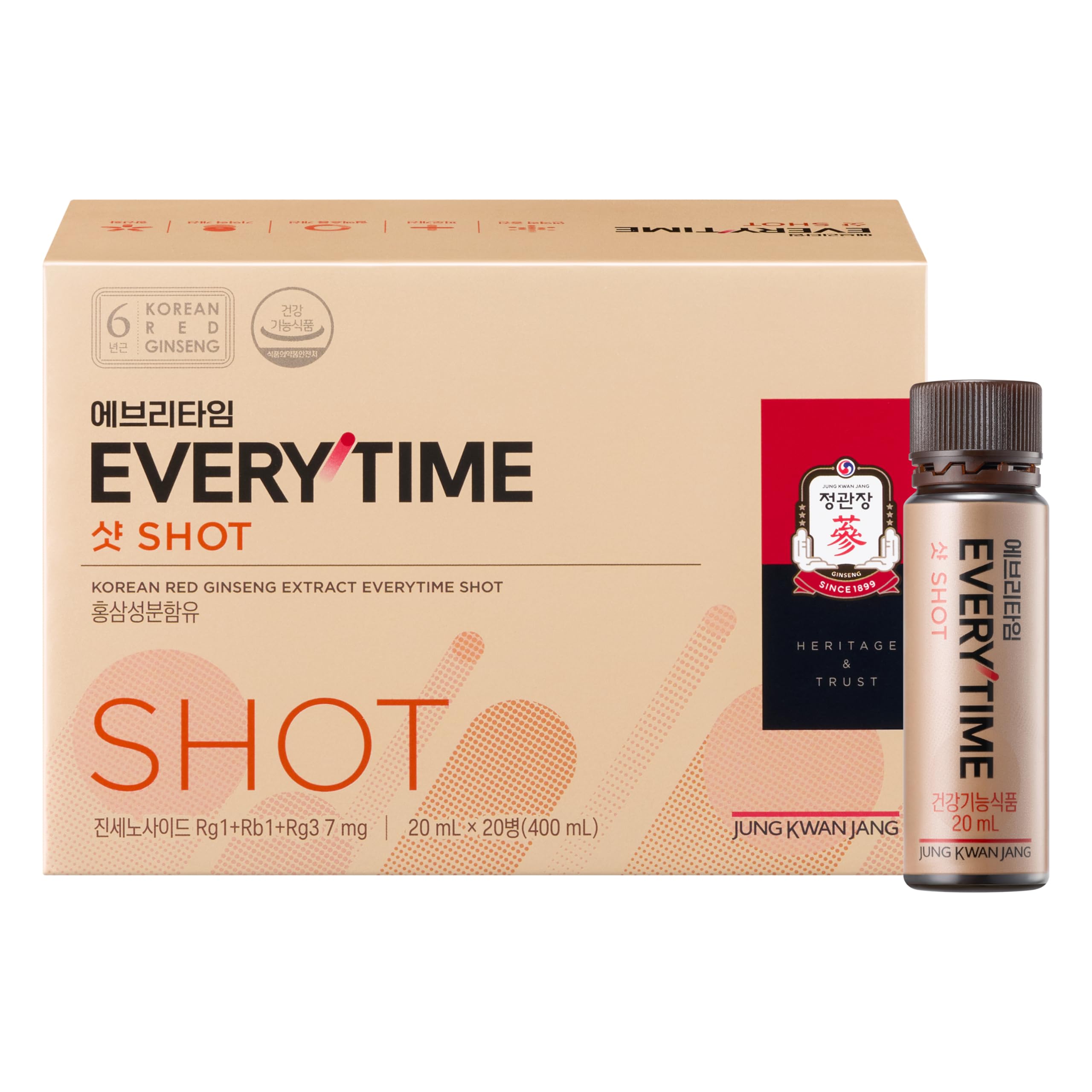 Amazon | 【公式 正官庄 海外ストア】 エブリタイムショット(20ml ⅹ