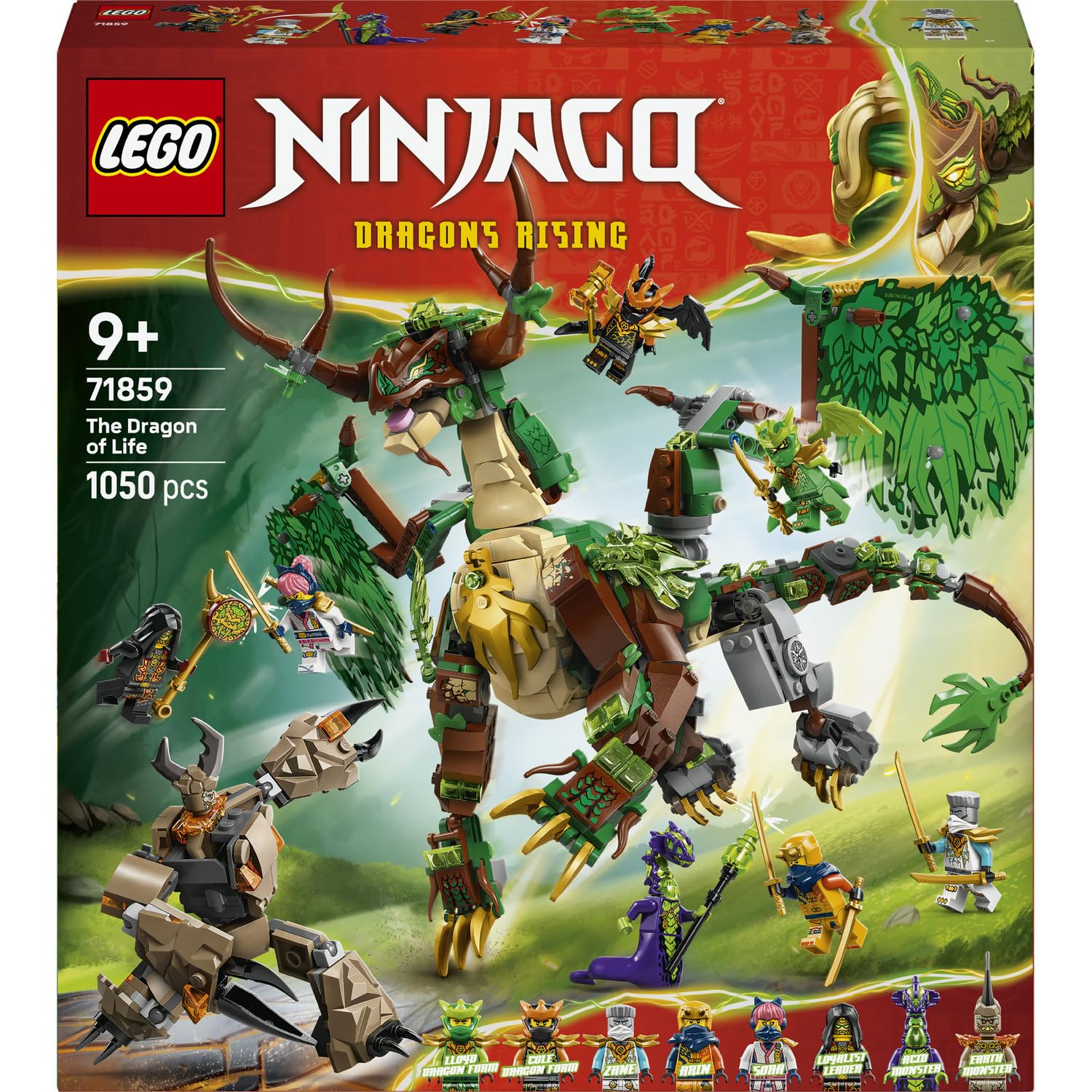 LEGO Ninjago The Dragon of Life 71859 | Toys for 9+ Year Old Boys, Mini Monster Mech, Dragon Figure, 8 Minifigures & Swords, Ninja, Birthday Gift, 1050 Pieces