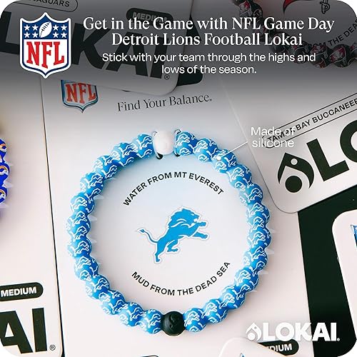 Miniatura 193 de Lokai NFL Football Collection - Pulseras de cuentas para hombres y mujeres, joyería de silicona, pulsera de moda para un ajuste cómodo