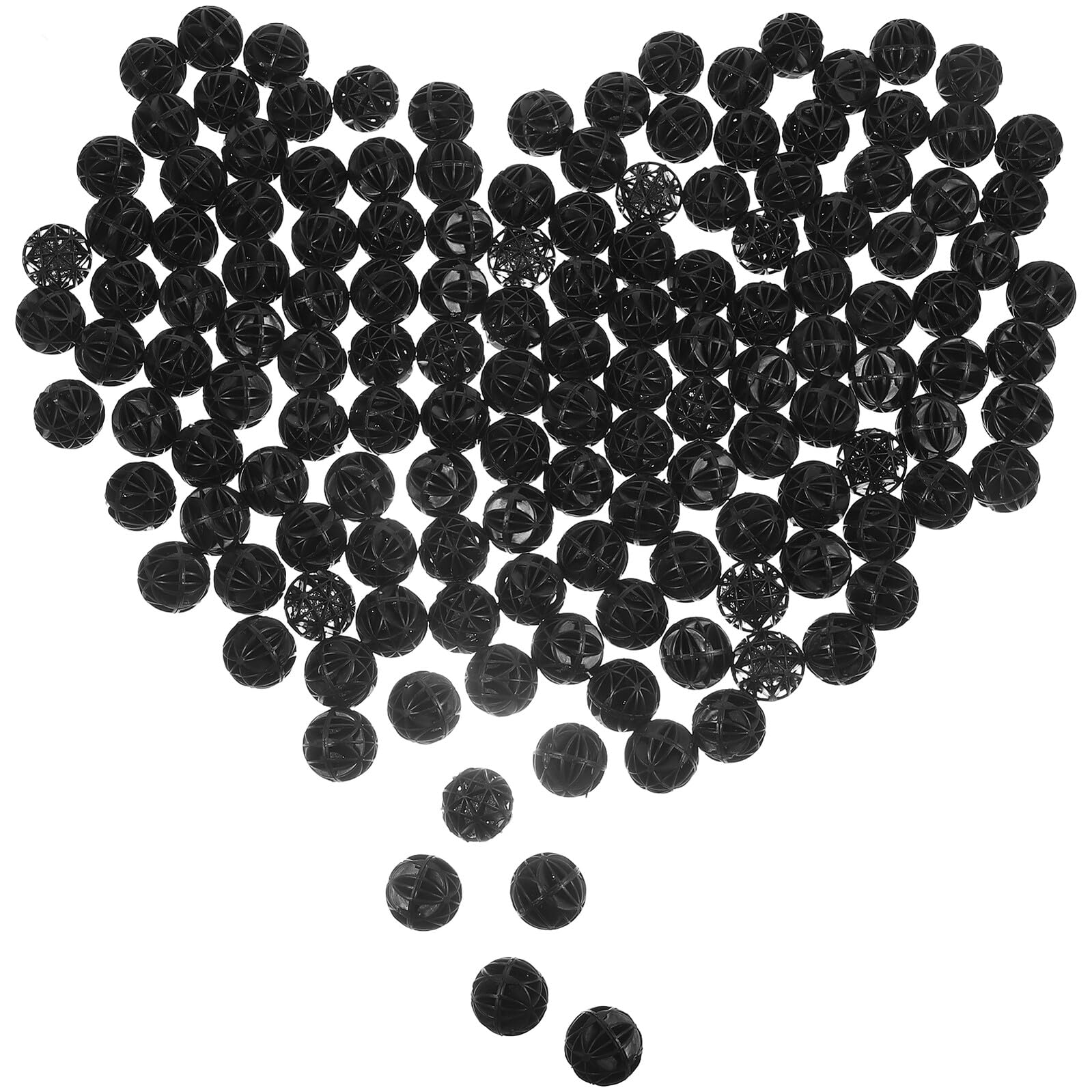 GALPADA 200 Esferas Biológicas para Peceras de 26 Mm Estructura de Agujeros Compactos, Material Plástico y Algodón para Limpieza y Oxigenación en Acuarios de Agua y Mini Arrecifes