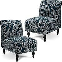 Vista 16 de Liykimt Funda de Silla de Acento Sin Brazos, Funda de Silla Deslizante de Tela Elástica de Spandex Extraíble para Sillas Sin Brazos, Protector